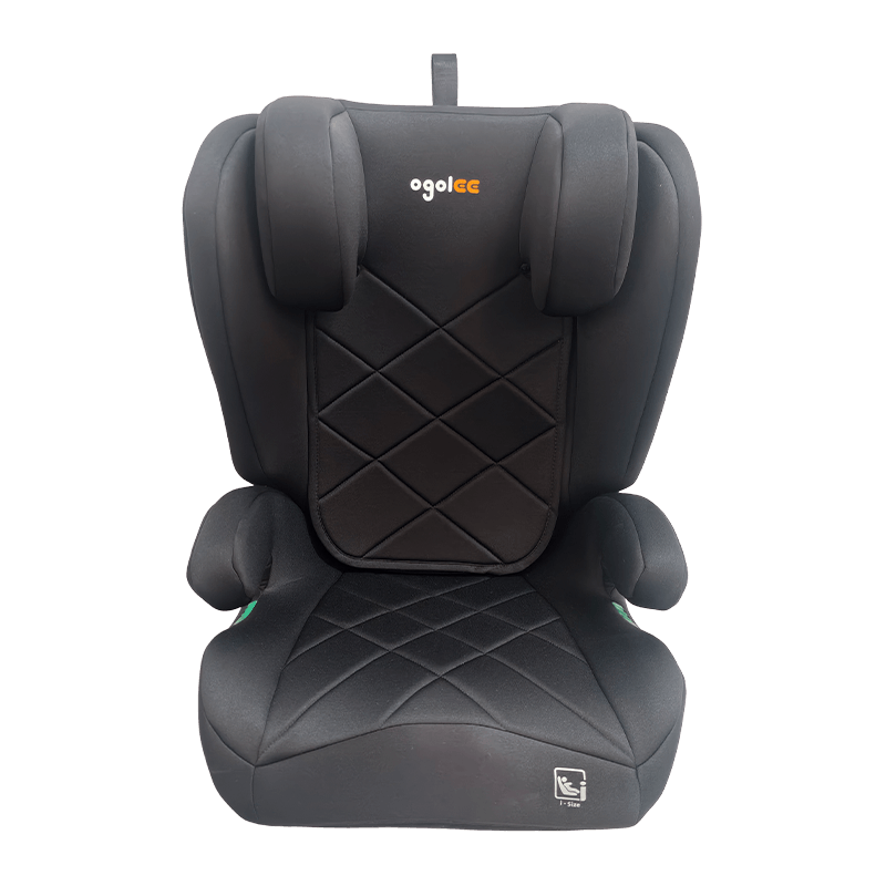 OG303B với ghế xe isofix, ghế xe 2 3, có thể gập lại, màu đen với dập nổi