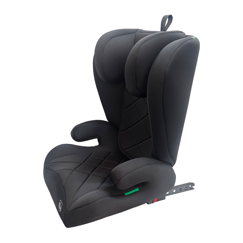 OG303B với ghế xe isofix, ghế xe 2 3, có thể gập lại, màu đen với dập nổi